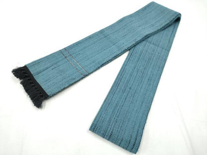 平和屋着物●男性　角帯　紬地　霞文　正絹　逸品　CABF8467hy