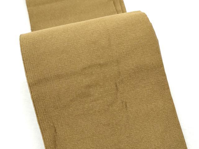 平和屋着物●男性　爪掻き本綴れ　角帯　色無地　朽葉色　正絹　逸品　CABF8471hy