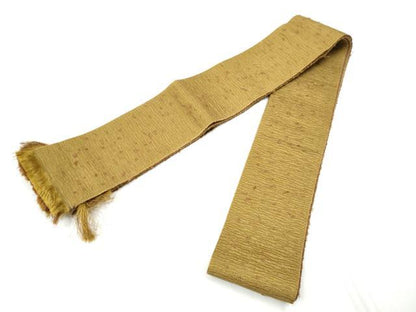平和屋着物●男性　両面　角帯　色無地　渋紙色×桑茶色　正絹　逸品　CABF8476hy