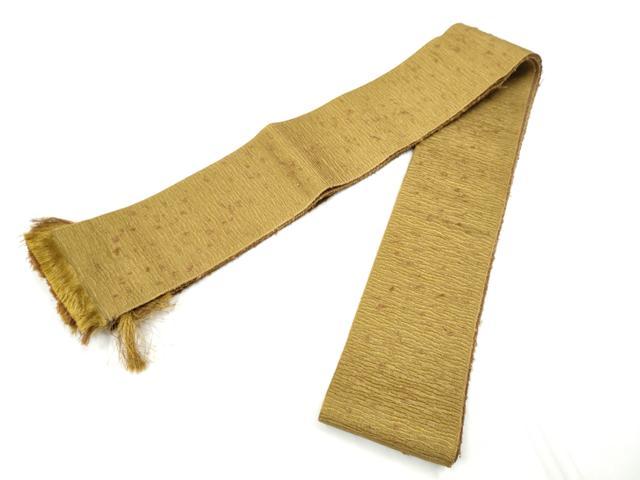 平和屋着物●男性　両面　角帯　色無地　渋紙色×桑茶色　正絹　逸品　CABF8476hy