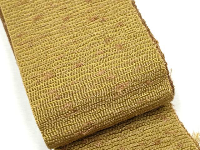 平和屋着物●男性　両面　角帯　色無地　渋紙色×桑茶色　正絹　逸品　CABF8476hy
