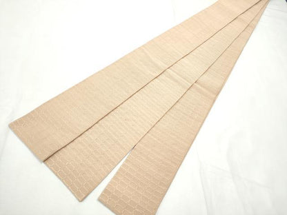 平和屋着物●男性　爪掻き本綴れ　角帯　色無地　洗柿色　正絹　逸品　CABF8480hy