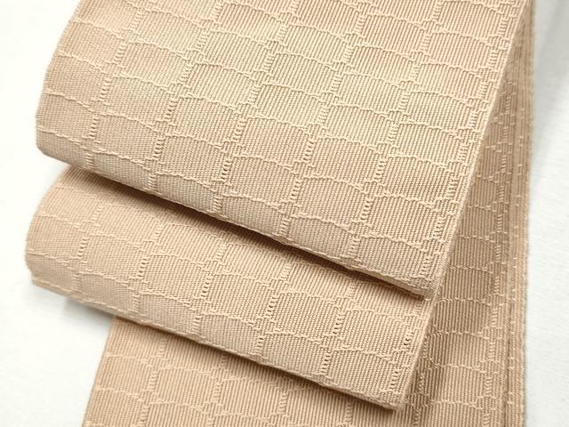 平和屋着物●男性　爪掻き本綴れ　角帯　色無地　洗柿色　正絹　逸品　CABF8480hy