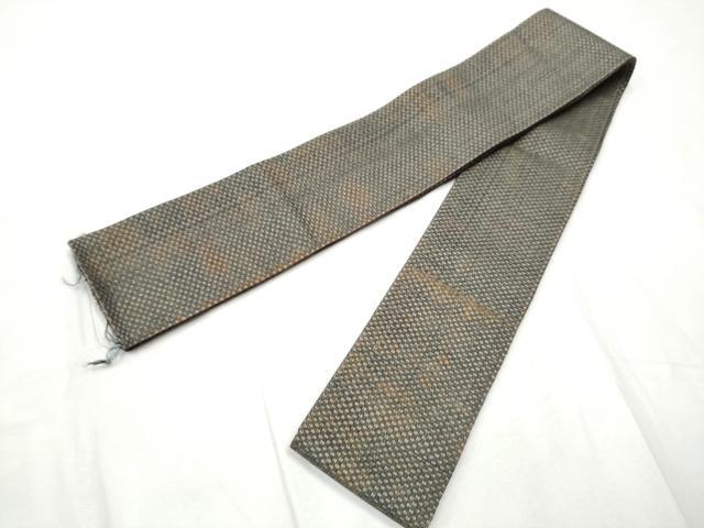 平和屋着物●男性　本場筑前博多織　角帯　霞文　証紙付き　正絹　逸品　CABF8499hy