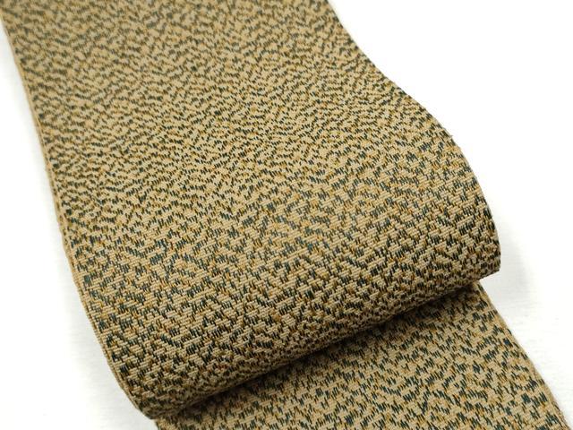 平和屋着物●男性　本場筑前博多織　両面　角帯　霞文　正絹　逸品　CABF8502hy