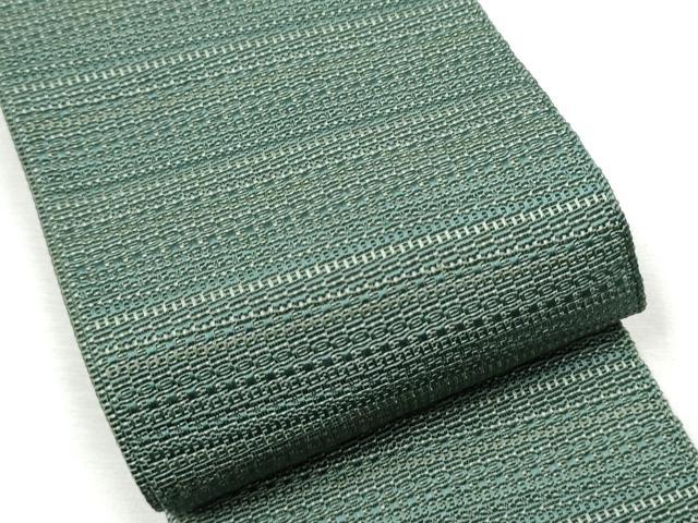 平和屋着物●男性　本場筑前博多織　角帯　横段文　正絹　逸品　CABF8503hy