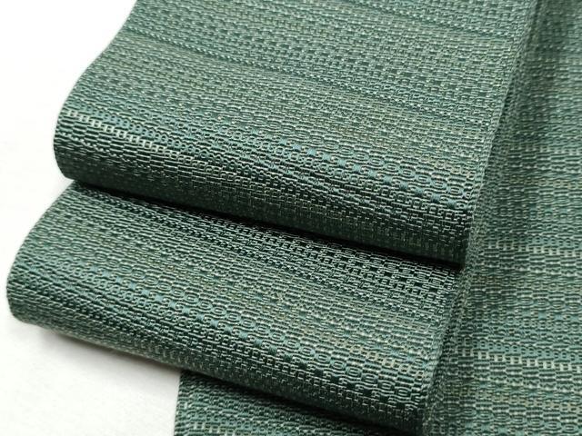 平和屋着物●男性　本場筑前博多織　角帯　横段文　正絹　逸品　CABF8503hy