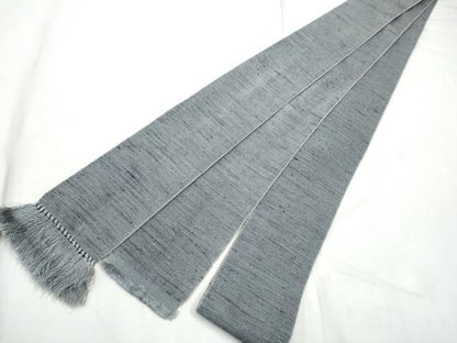 平和屋着物●男性　角帯　紬地　霞文　正絹　逸品　CABF8504hy