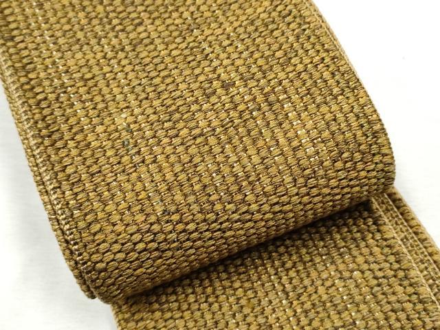 平和屋着物●男性　本場筑前博多織　角帯　霞文　証紙付き　正絹　逸品　CABF8506hy