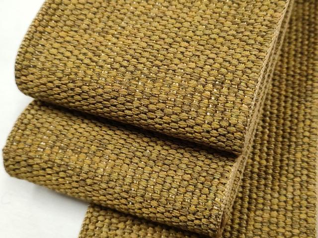 平和屋着物●男性　本場筑前博多織　角帯　霞文　証紙付き　正絹　逸品　CABF8506hy