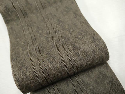 平和屋着物●男性　本場筑前博多織　角帯　霞文　正絹　逸品　CABF8511hy