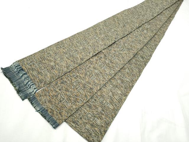 平和屋着物●男性　本場筑前博多織　角帯　霞文　証紙付き　正絹　逸品　CABF8514hy
