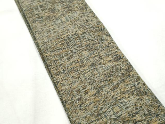 平和屋着物●男性　本場筑前博多織　角帯　霞文　証紙付き　正絹　逸品　CABF8514hy