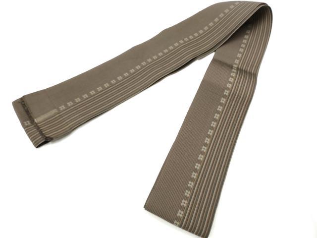 平和屋着物●男性　両面　角帯　間道　正絹　逸品　CABF8515hy