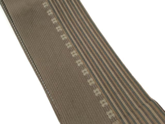 平和屋着物●男性　両面　角帯　間道　正絹　逸品　CABF8515hy