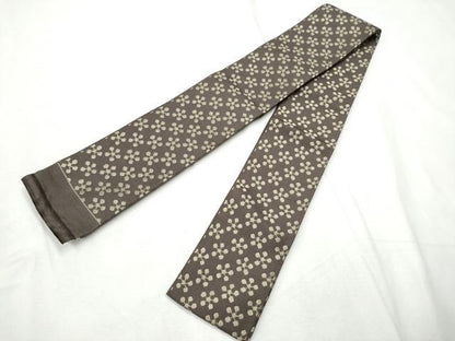 平和屋着物●男性　本場筑前博多織　角帯　梅鉢　正絹　逸品　CABF8522hy