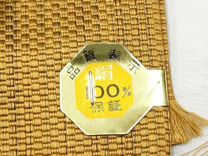平和屋着物●男性　角帯　霞文　正絹　逸品　CABF8525hy