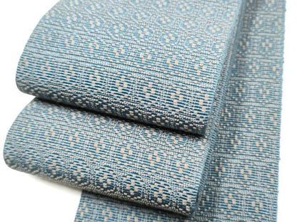 平和屋着物●男性　本場筑前博多織　角帯　亀甲花文　正絹　逸品　CABF8529hy