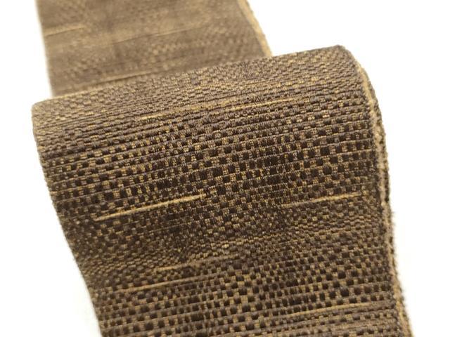 平和屋着物●男性　両面　角帯　霞文　正絹　逸品　CABF8535hy