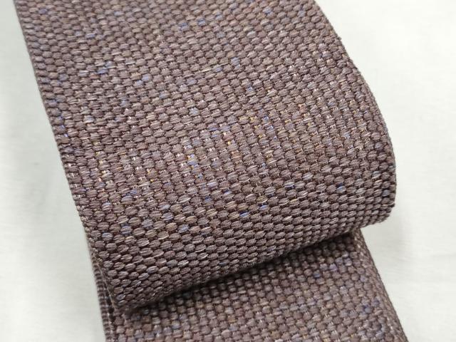 平和屋着物●男性　本場筑前博多織　角帯　霞文　正絹　逸品　CABF8541hy