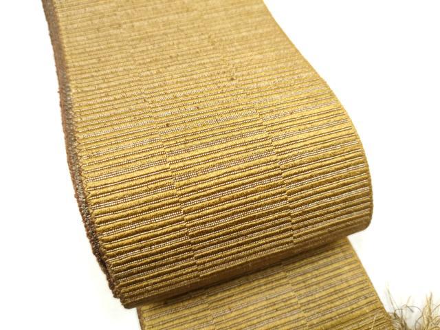 平和屋着物●男性　本場筑前博多織　両面　角帯　霞文　正絹　逸品　CABF8543hy