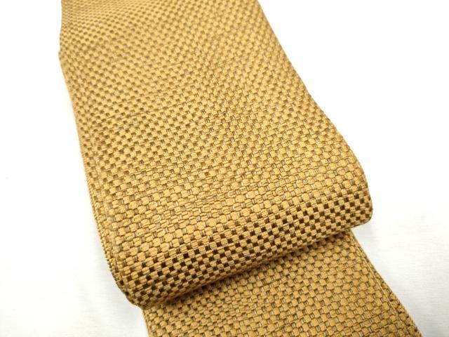 平和屋着物●男性　両面　角帯　霞文　正絹　逸品　CABF8548hy
