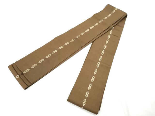 平和屋着物●男性　本場筑前博多織　両面　角帯　いちご錦　正絹　逸品　CABF8549hy