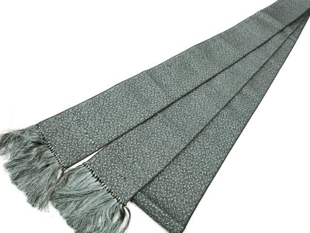 平和屋着物●男性　本場筑前博多織　角帯　霞文　正絹　逸品　CABF8550hy