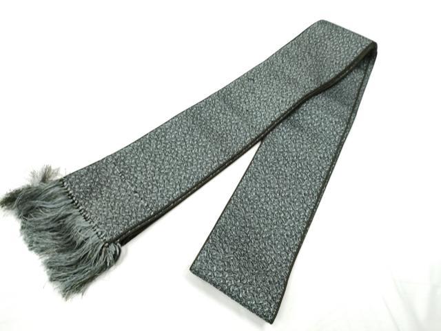 平和屋着物●男性　本場筑前博多織　角帯　霞文　正絹　逸品　CABF8550hy