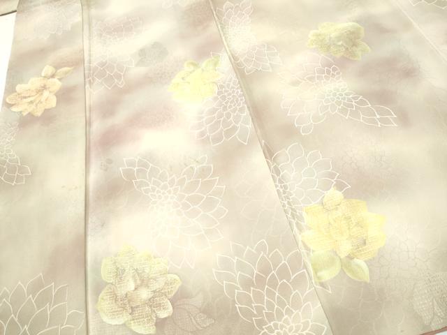 平和屋着物▼上質な小紋 地紋起こし 舞花文 蛍暈し 正絹 逸品 CABF8573hy