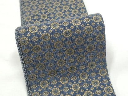 平和屋着物●男性　本場筑前博多織　角帯　市松吉祥文　正絹　逸品　CABF8586hy