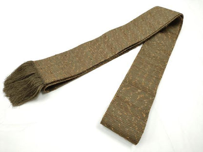 平和屋着物●男性　角帯　紬地　霞文　正絹　逸品　CABF8589hy