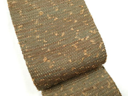 平和屋着物●男性　角帯　紬地　霞文　正絹　逸品　CABF8589hy