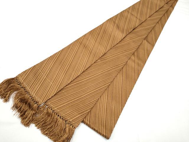 平和屋着物●男性　角帯　斜線文　正絹　逸品　CABF8597hy