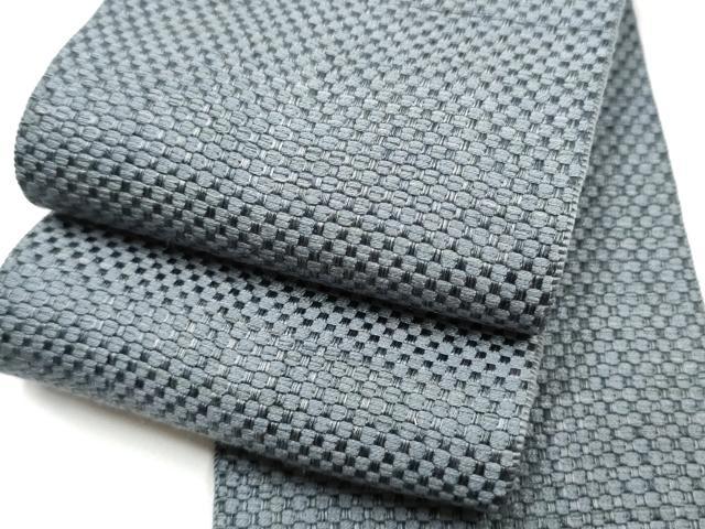 平和屋着物○男性 本場筑前博多織 角帯 霞文 正絹 逸品 CABF8599hy
