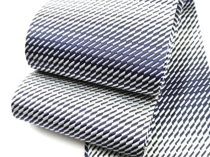 平和屋着物●男性　本場筑前博多織　角帯　斜線文　正絹　逸品　CABF8600hy