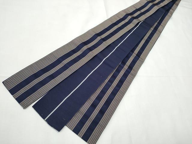 平和屋着物●男性　本場筑前博多織　角帯　献上　正絹　逸品　CABF8602hy