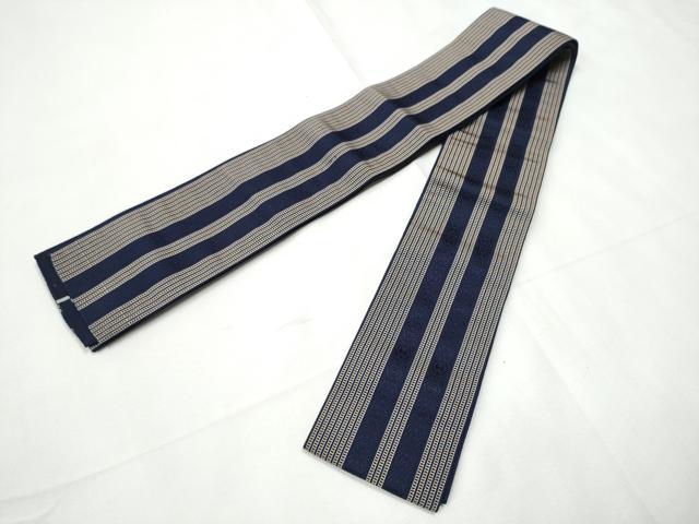 平和屋着物●男性　本場筑前博多織　角帯　献上　正絹　逸品　CABF8602hy
