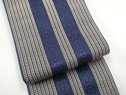 平和屋着物●男性　本場筑前博多織　角帯　献上　正絹　逸品　CABF8602hy