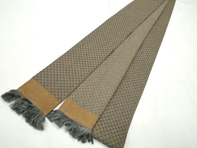 平和屋着物●男性　本場筑前博多織　角帯　青海波　正絹　逸品　CABF8605hy