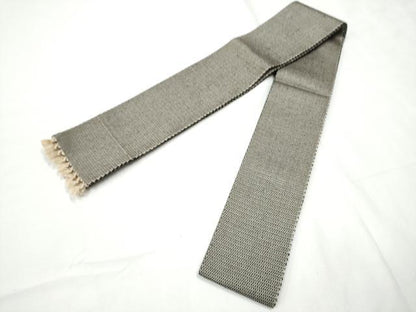 平和屋着物●男性　本場筑前博多織　角帯　霞文　正絹　逸品　CABF8607hy