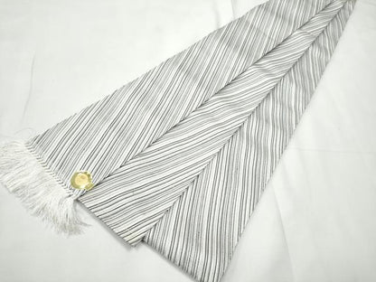 平和屋着物●男性　角帯　斜線文　正絹　逸品　CABF8610hy