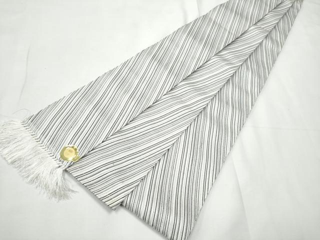平和屋着物●男性　角帯　斜線文　正絹　逸品　CABF8610hy