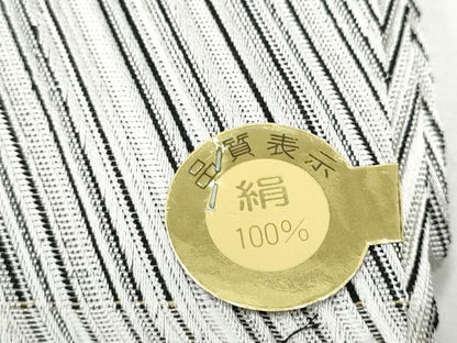 平和屋着物●男性　角帯　斜線文　正絹　逸品　CABF8610hy