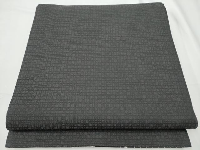 平和屋着物●両面　全通柄袋帯　花唐草文　黒地　銀通し地　正絹　逸品　CABF8618hy