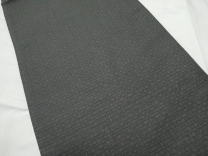 平和屋着物●両面　全通柄袋帯　花唐草文　黒地　銀通し地　正絹　逸品　CABF8618hy