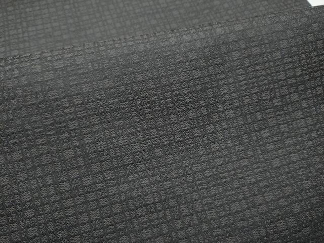 平和屋着物●両面　全通柄袋帯　花唐草文　黒地　銀通し地　正絹　逸品　CABF8618hy
