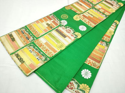 平和屋着物●六通柄　本袋帯　龍村平蔵柄　源氏鎧　金銀糸　正絹　逸品　CABF8622hy