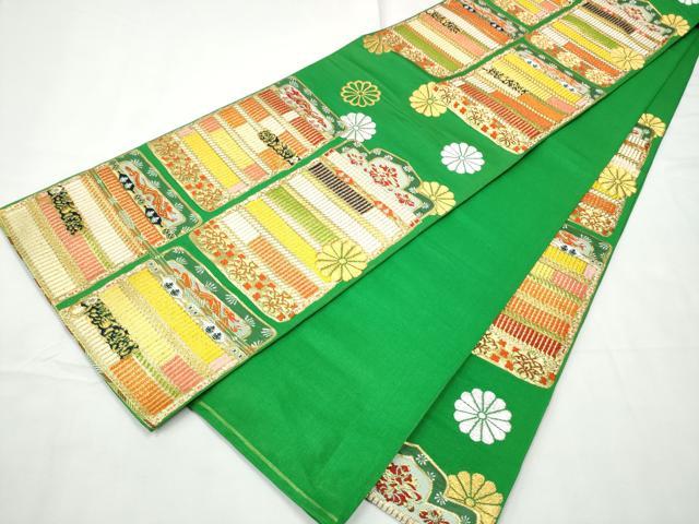 平和屋着物●六通柄　本袋帯　龍村平蔵柄　源氏鎧　金銀糸　正絹　逸品　CABF8622hy