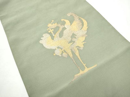 平和屋着物●爪掻き本綴れ　八寸名古屋帯　鳳凰　金銀糸　正絹　逸品　CABF8644hy